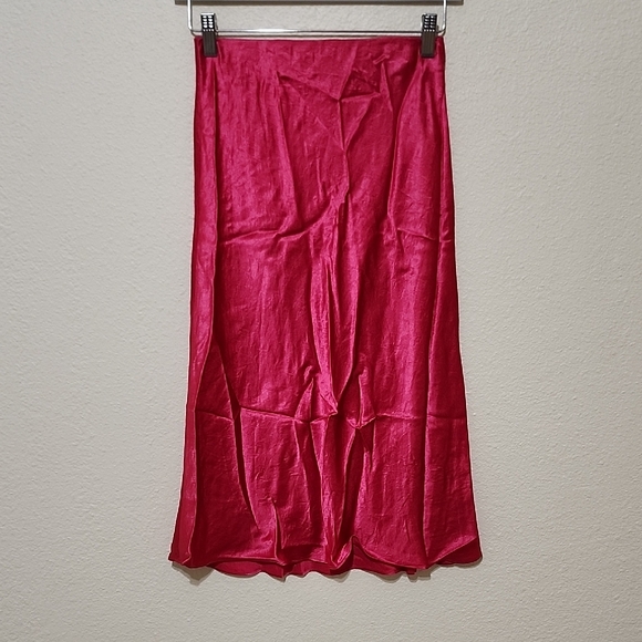Babaton Pink Midi Slip Skirt for Cocktail Nights - Picture 3 of 12